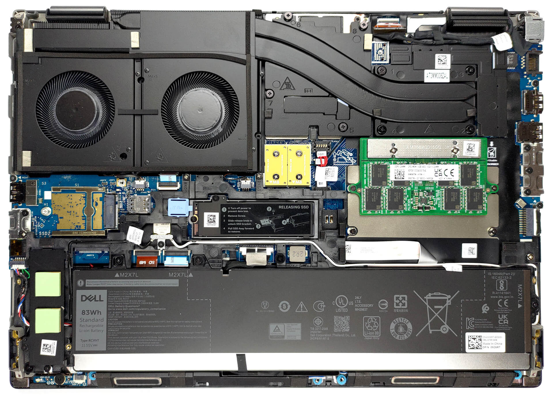 How to replace and fix Dell Precision 7670 7680 M7670 M7680 0GHPF7 DC020042Y00 battery cable (Dell Precision 16 7670)